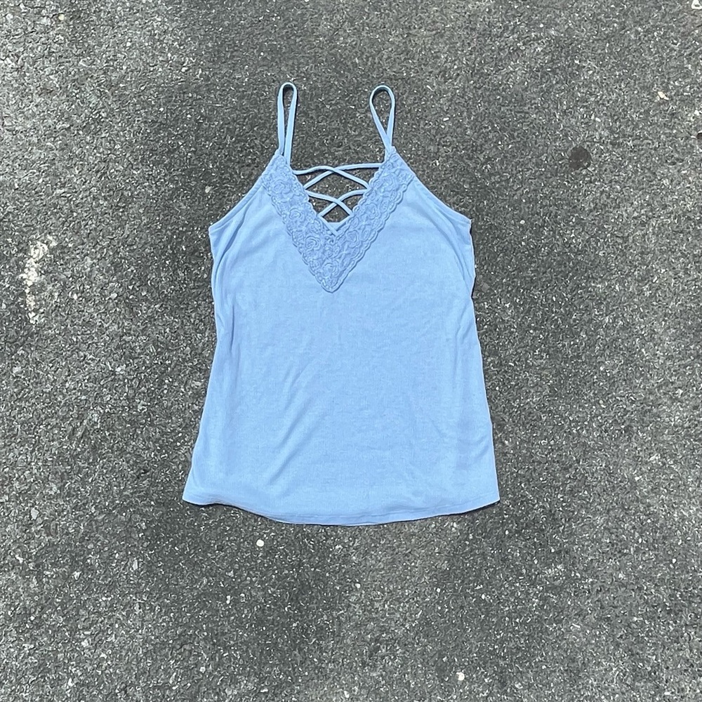 small baby blue lace aeropostale tank top